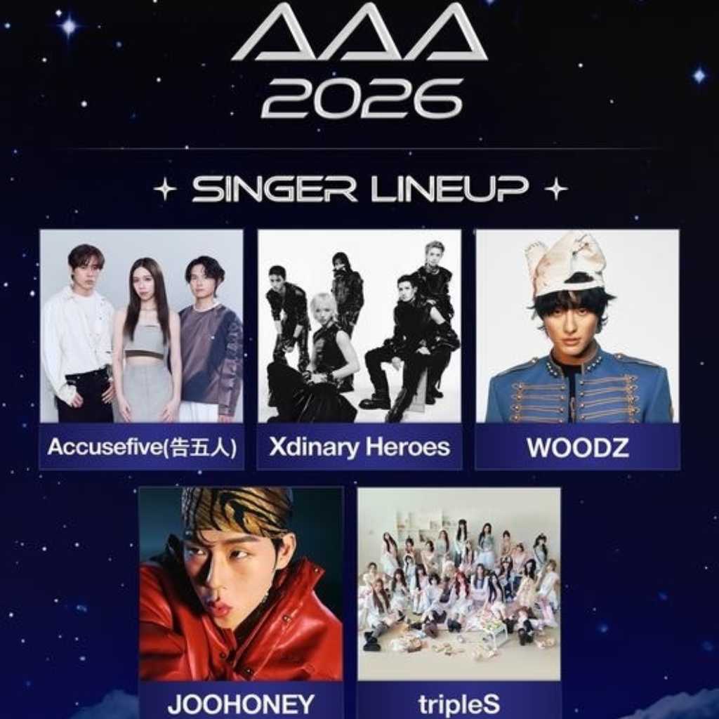 台湾の人気バンドAccusefiveからXdinary Heroesまで「AAA 2026」に出演決定
