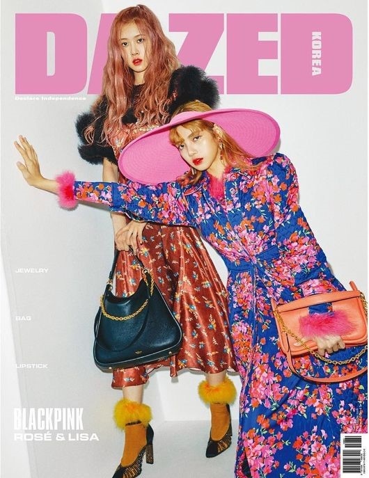 BLACKPINK ロゼ＆リサ、華やかなワンピースで登場…ファッション誌の