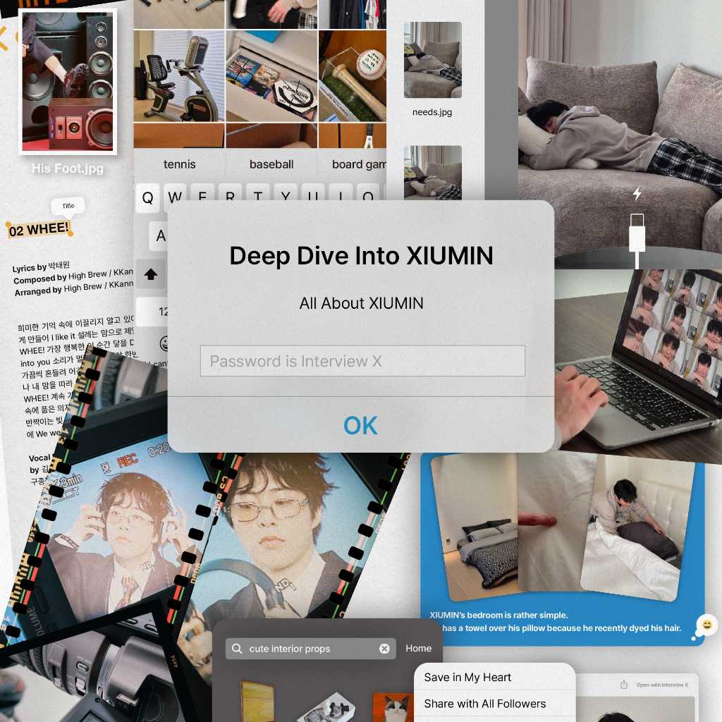 EXO シウミン、2ndミニアルバム「Interview X」コラージュ形式の予告イメージを公開