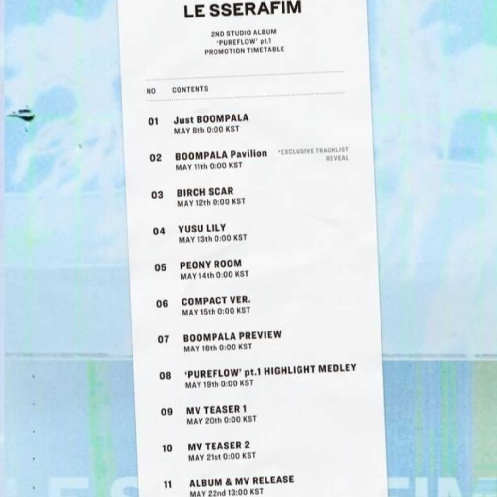 LE SSERAFIM、2ndフルアルバムのスケジュールイメージを公開…タイトル曲は「BOOMPALA」