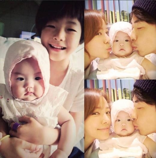 ソン テヨン クォン サンウと娘のリホちゃんの誕生日に撮った写真を公開 頬にキス Kstyle
