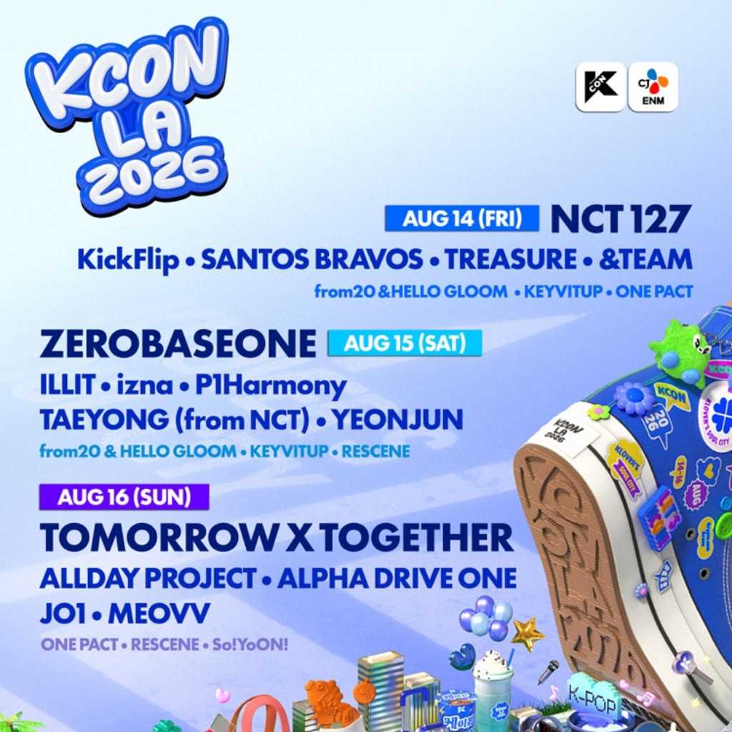 NCT 127からILLIT、ZEROBASEONEまで！8月に開催「KCON LA 2026」豪華ラインナップを公開