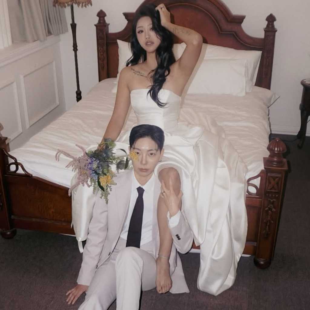 「剛鉄部隊W」出演クァク・ソンヒ、同性のパートナーと撮影…美しいウエディング写真を追加で公開