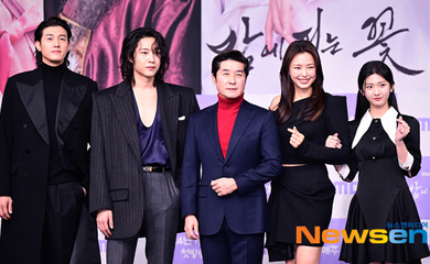 【PHOTO】イ・ハニ＆イ・ジョンウォン＆イ・ギウら、新ドラマ「夜に咲く花」制作発表会に出席