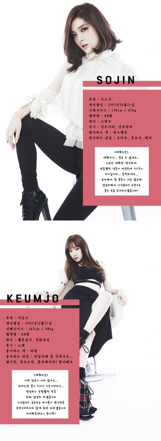 新メンバー Nine Muses ソジン クムジョ 公式プロフィール デビューの感想を公開 Kstyle