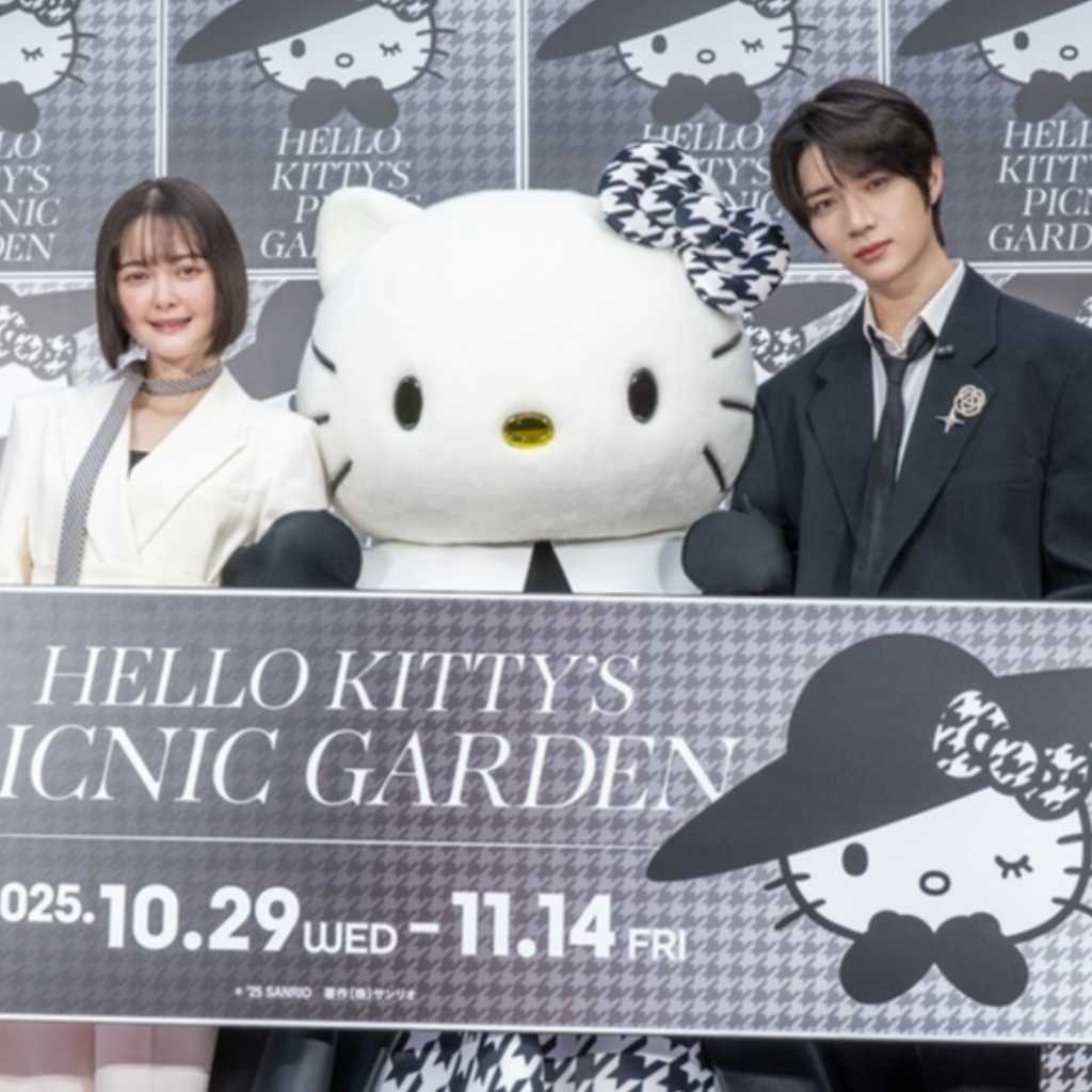 TXT ボムギュ、ハローキティをエスコート!玉城ティナと共に「HELLO KITTY'S PICNIC GARDEN」に登場