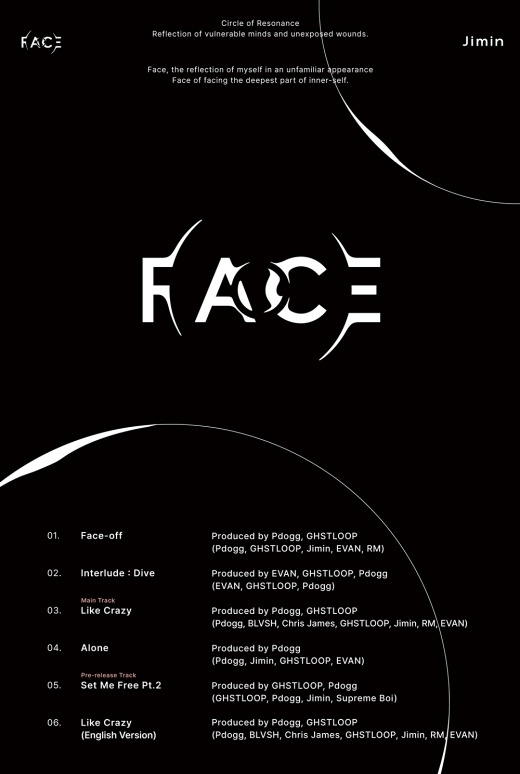 BTS（防弾少年団） ジミン、1stソロアルバム「FACE」トラックリストを