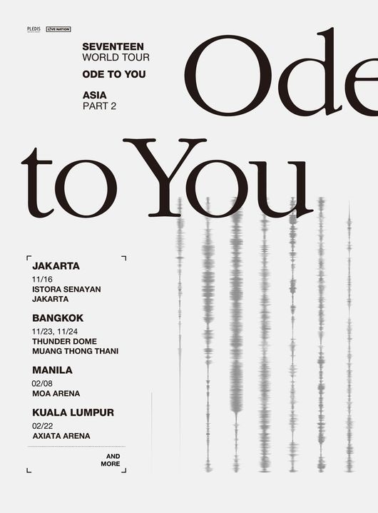 SEVENTEEN、ワールドツアー「ODE TO YOU」アジア公演の開催地を追加 