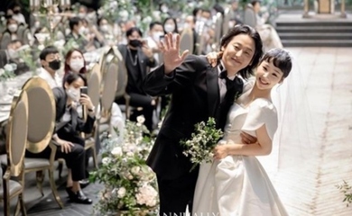 GeeksのLouie、妻ユ・ソンウンを抱き寄せる姿も…幸せオーラ溢れる結婚式の様子を公開