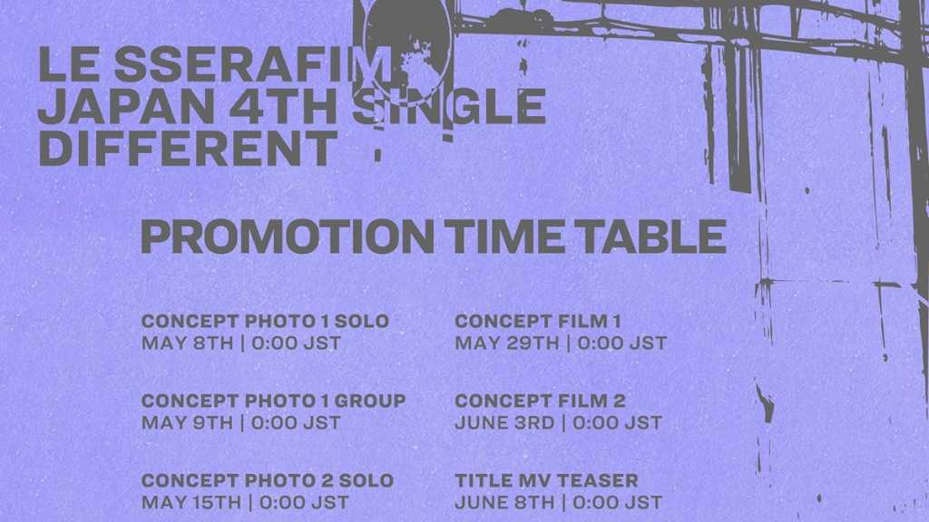 LE SSERAFIM、日本4thシングル「DIFFERENT」プロモーションタイムテーブル公開