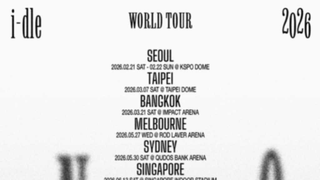 i-dle、日本でも!ワールドツアーが開催決定…2026年2月よりスタート