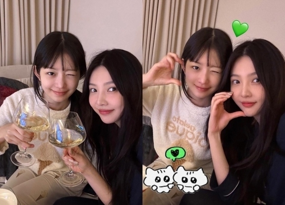 美少女映像　妖精奈緒 IVE レイ、旧正月に憧れの先輩Red Velvet ジョイの家へ！ワインで乾杯も― スポニチ Sponichi Annex 芸能