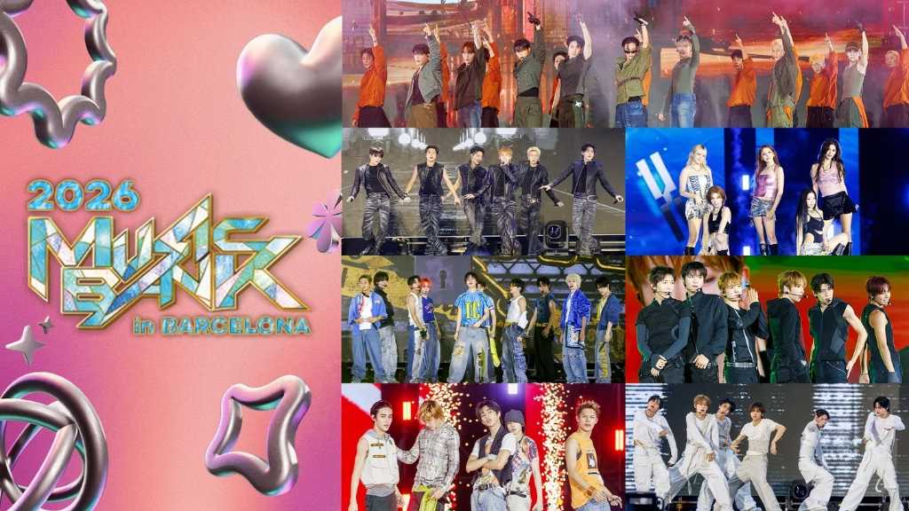 U-NEXTが「2026 MUSIC BANK in BARCELONA」を独占ライブ配信。ATEEZら7組が出演し、MCはパク・ボゴム。