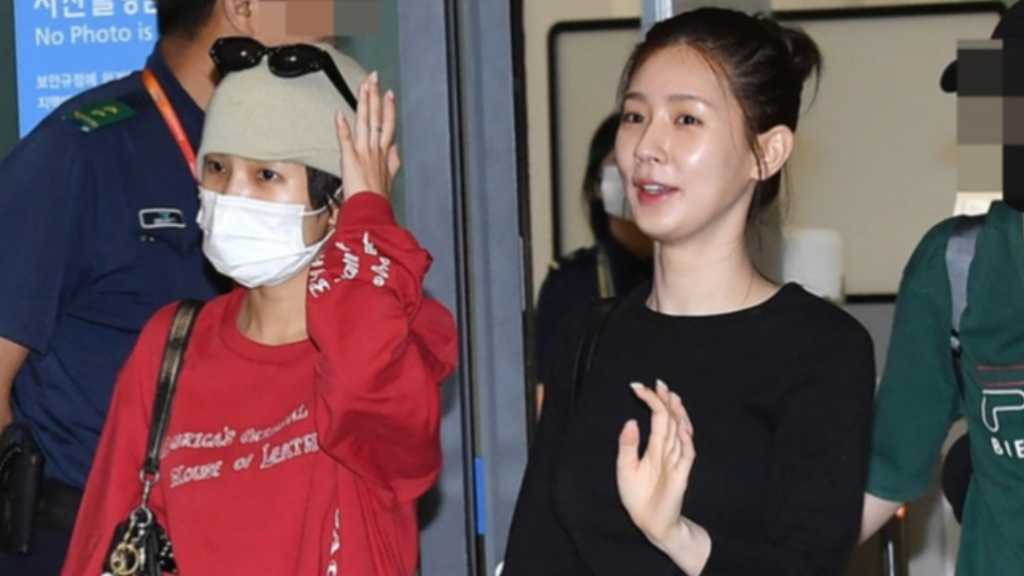 i-dle arrived in Korea from Macau after completing their overseas schedule. They were praised for their appearance at a Major League event.