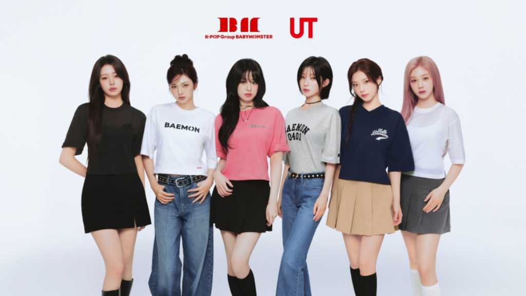 BABYMONSTER teams up with UNIQLO to launch a T-shirt collection inspired by their song 'BATTER UP', featuring unique designs.