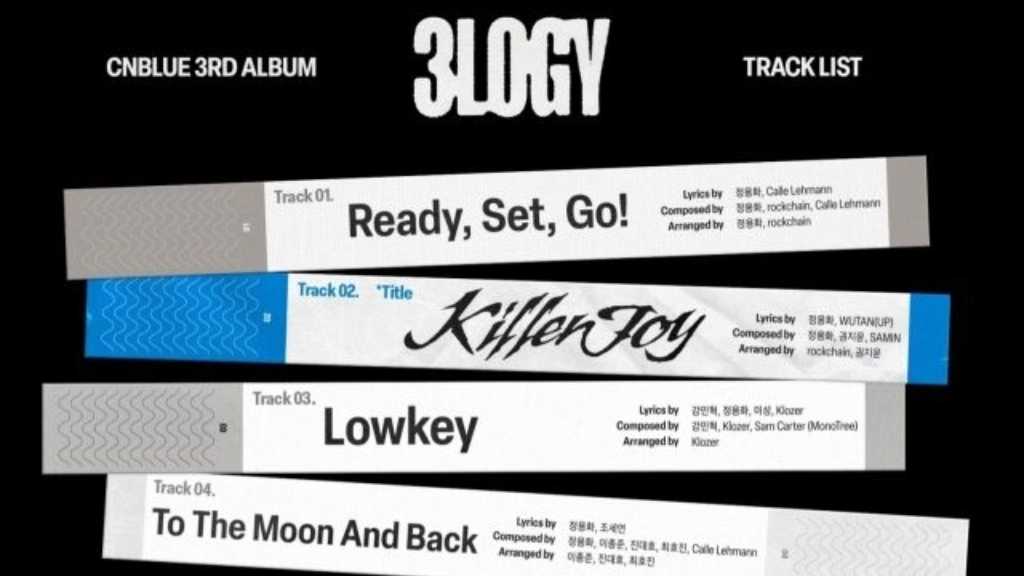 CNBLUE teases their 3rd album '3LOGY' with a tracklist featuring 10 songs, including 'Killer Joy', set to release on January 7.