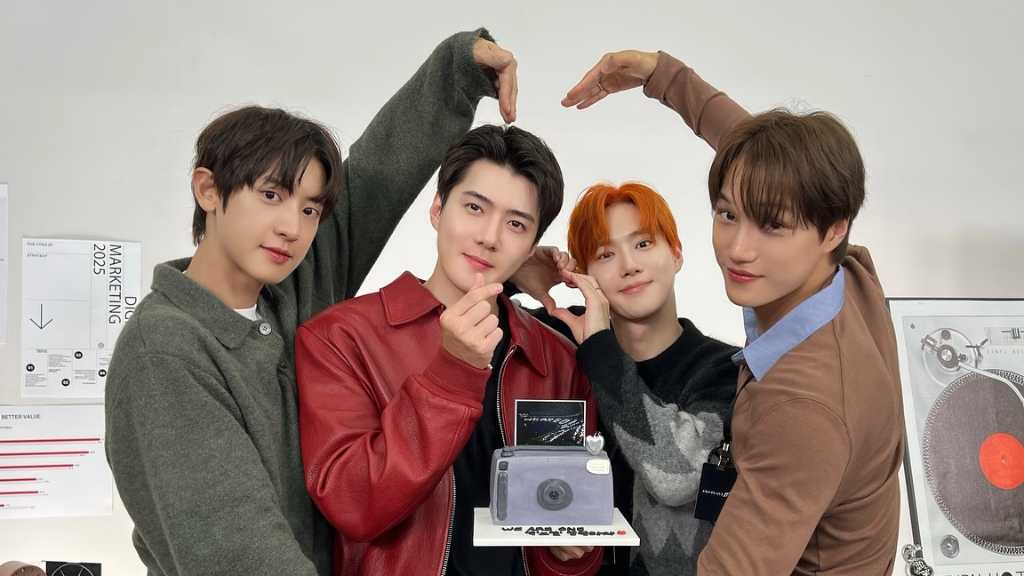 EXO's Sehun greets fans post-military service, announces group activities, and shares his excitement during a live stream with members.