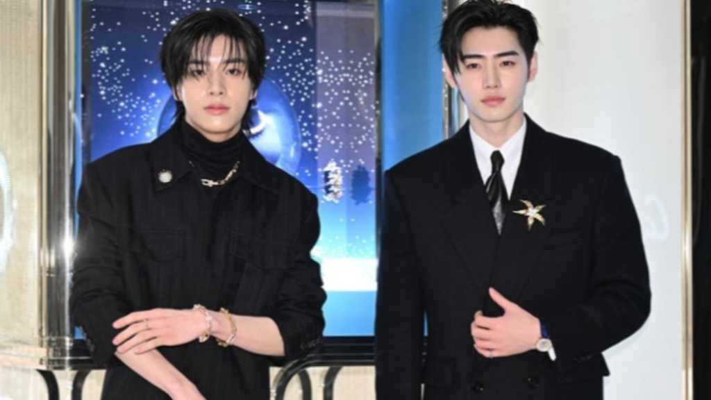 ENHYPEN members Jake and Sunghoon attended a Tiffany event in Seoul, with Lee Young-ae also present, celebrating their brand partnership.