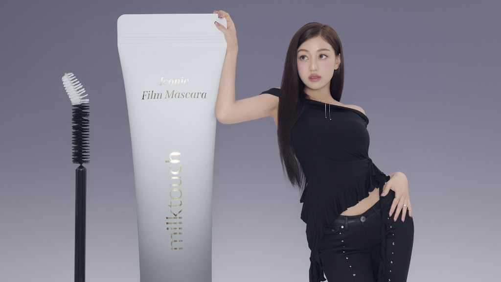TWICE's Jihyo promotes milktouch's new mascaras, launching on September 15, featuring innovative formulas for long-lasting, beautiful lashes.