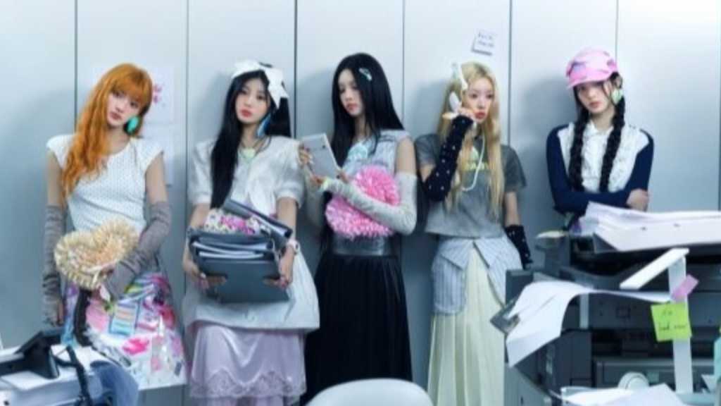 ILLIT unveils concept photos for their first single, 'NOT CUTE ANYMORE', showcasing a bold new image and collaboration with Ashley Williams.