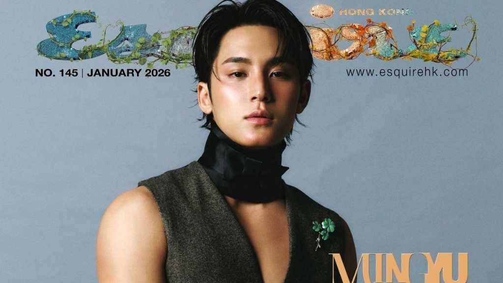Mingyu of SEVENTEEN shines as a global fashion icon, gracing multiple Esquire covers and showcasing his style in a recent photoshoot.