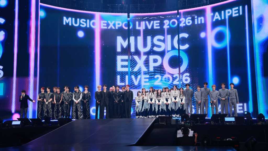 MUSIC EXPO LIVE 2026 in Taipei featured ATEEZ, NCT WISH, Sakurazaka46, and &TEAM, with Sho Sakurai and Lin Chi-ling hosting.