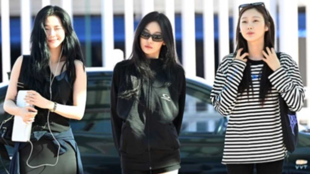 aespa's KARINA, GISELLE, and NINGNING flew to New York for an appearance on 'Good Morning America' on ABC. Their song 'Rich Man' MV is out.