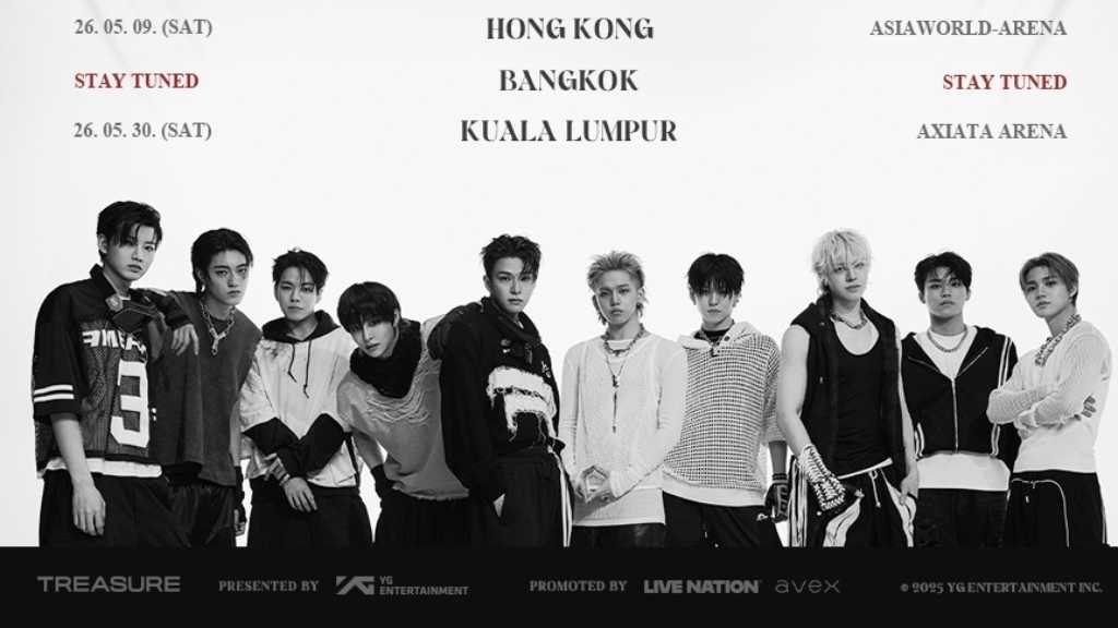 TREASURE announces Asia tour with 26 shows in 14 cities, starting in Seoul. Events planned for Korean Chuseok festival.