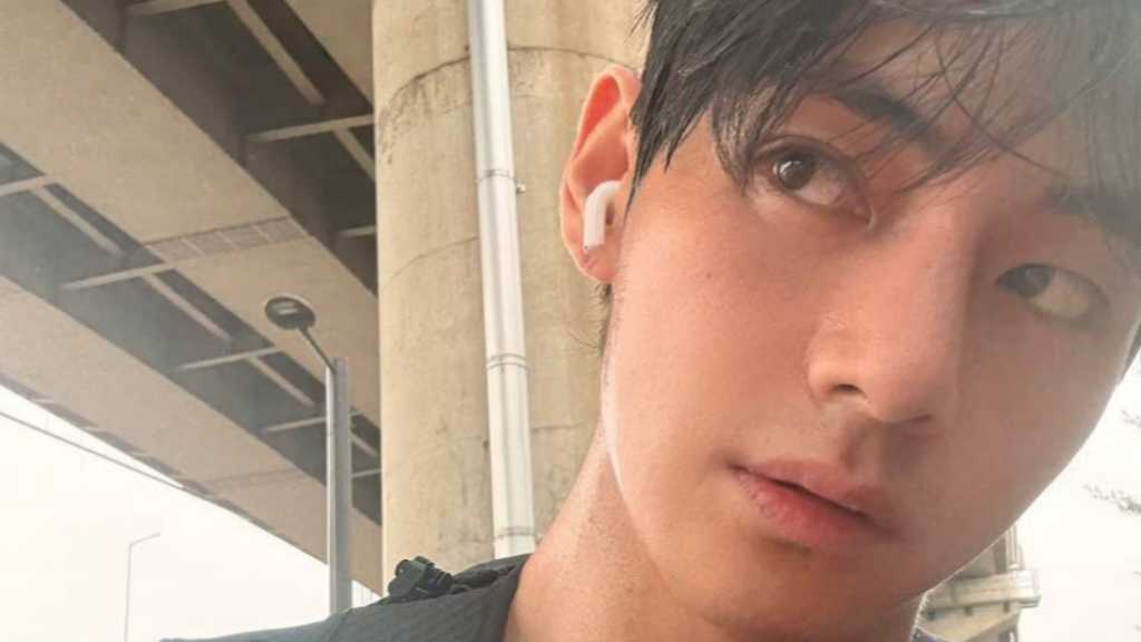 BTS's V posts running photos on Instagram, noting the cold weather. He showcases his physique while running in a tank top despite the chill.