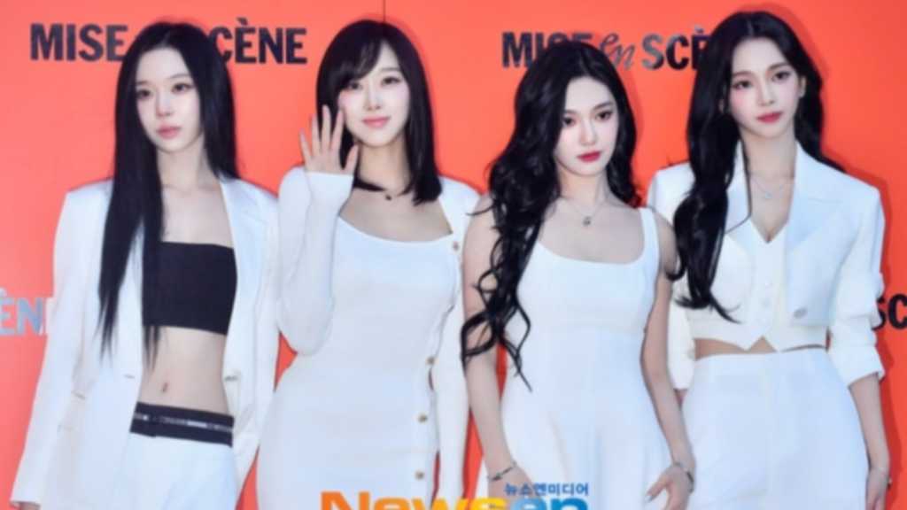 On the afternoon of the 19th, aespa attended a pop-up event for the hair care brand 'Mise en scene' in Seoul's Songdong district.