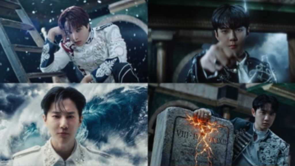 EXO's new song 'Crown' MV teaser released ahead of their comeback, showcasing a blend of grandeur and tension, exciting fans worldwide.