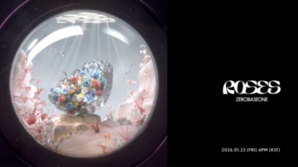 ZEROBASEONE shares love for fans through 'ROSES', a track from their upcoming album 'RE-FLOW', featuring heartfelt visuals and vocals.