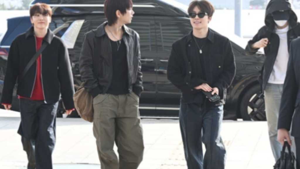 SEVENTEEN members Joshua, Seungkwan, Vernon, and Dino departed for their Japan concert in Nagoya as part of their world tour.