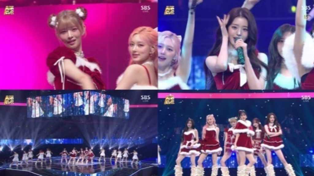 IVE shines at the 2025 SBS Song Festival with festive performances of 'FLU' and 'REBEL HEART,' captivating the audience.