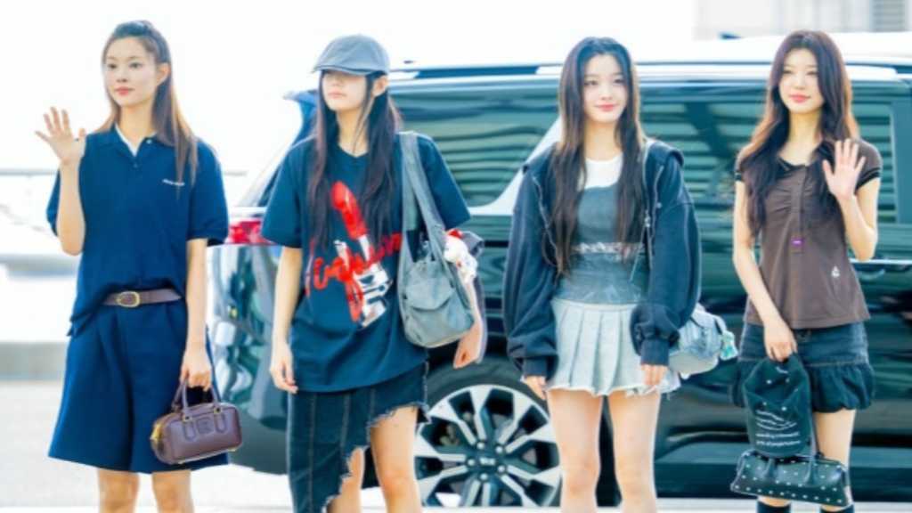ILLIT flew from Incheon International Airport to Macau for the 2025 TME live International Music Awards on the 22nd.