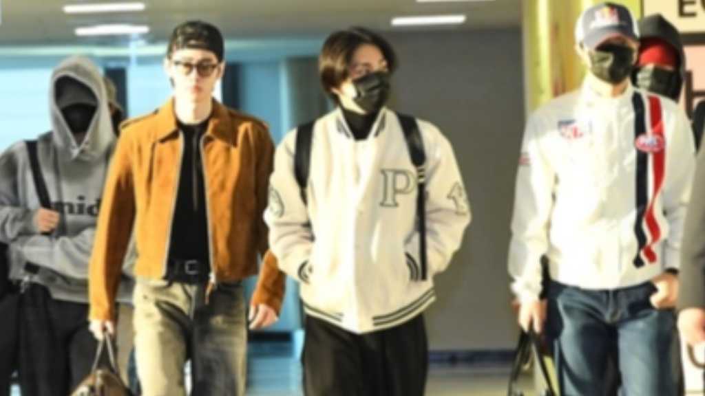 ENHYPEN departs for Japan via Gimpo Airport to perform at MUSIC EXPO LIVE 2025 at Tokyo Dome on November 3.