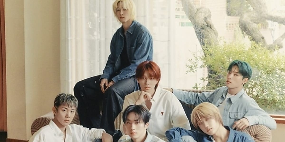 P1Harmony graces DELING's cover, showcasing chic denim looks. Their new album 'SAD SONG' features a catchy hip-hop title track.