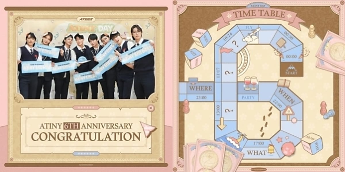 ATEEZ marks the 6th anniversary of their fan club ATINY with a special event and prepares for their upcoming album release.