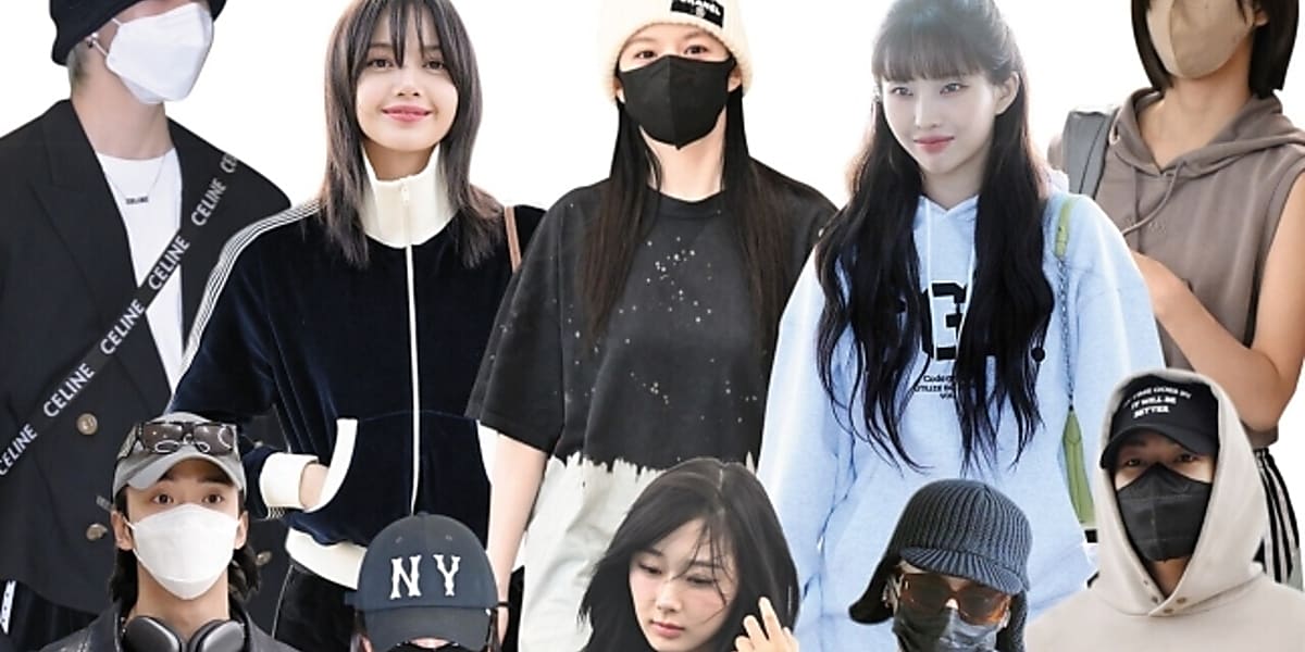 K-popスターたちがトレーニングパンツをスタイリッシュに着こなす様子を紹介。  