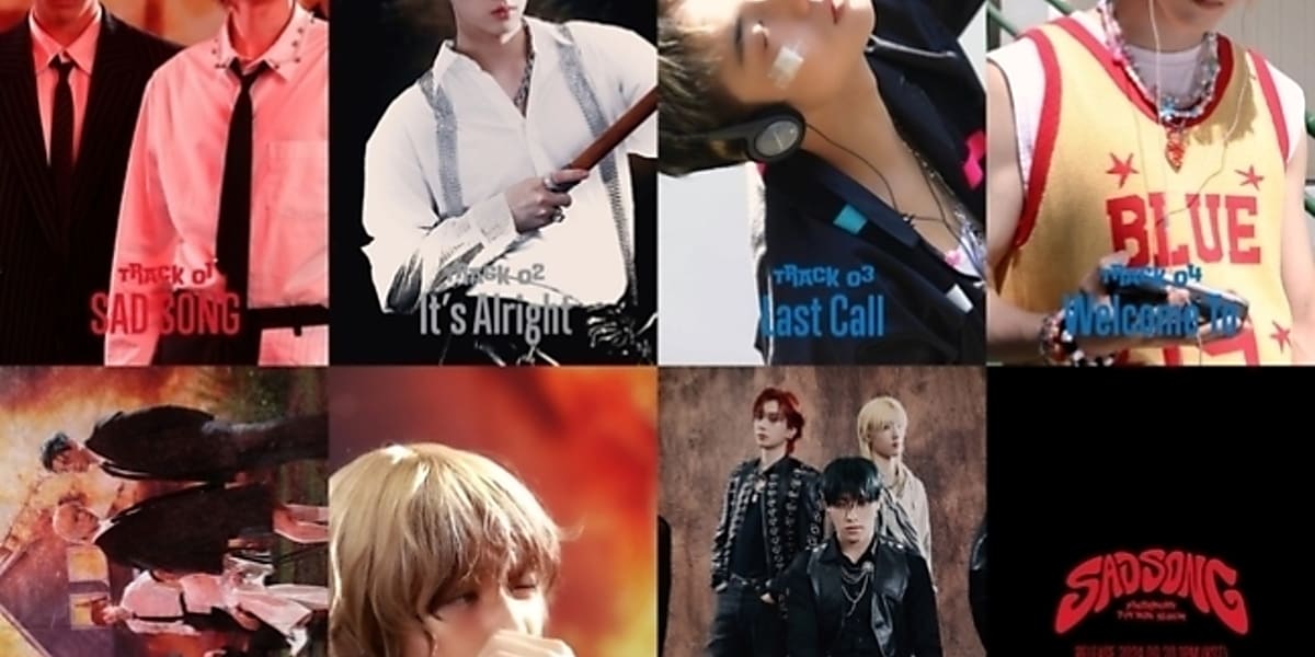 P1Harmony releases highlights from their upcoming album 'SAD SONG', showcasing diverse genres and behind-the-scenes content.