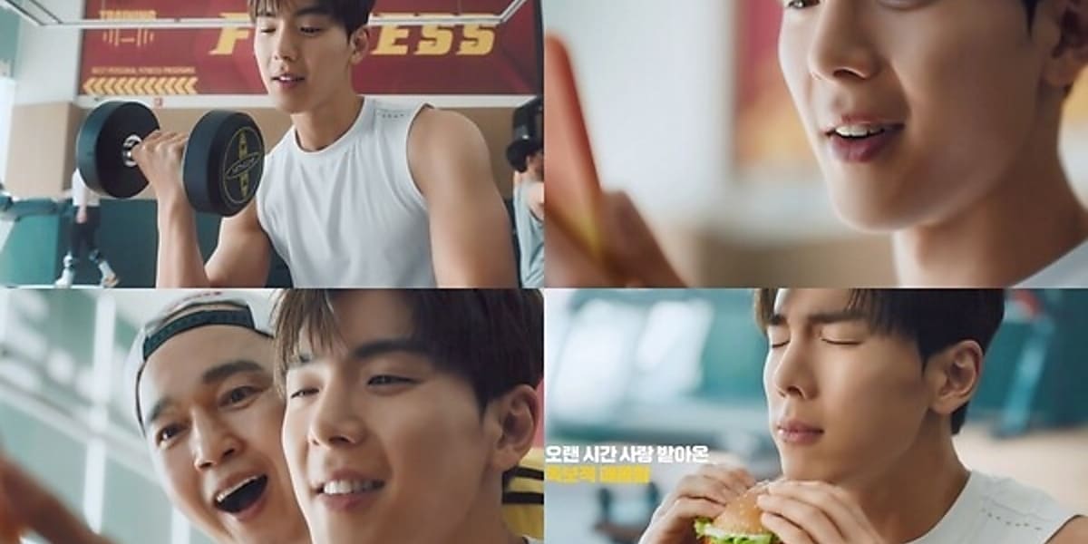MONSTA X's Shownu chosen as McDonald's model in Korea, starring in new TV commercial with Kim Gwangyu and Lee Eunji.