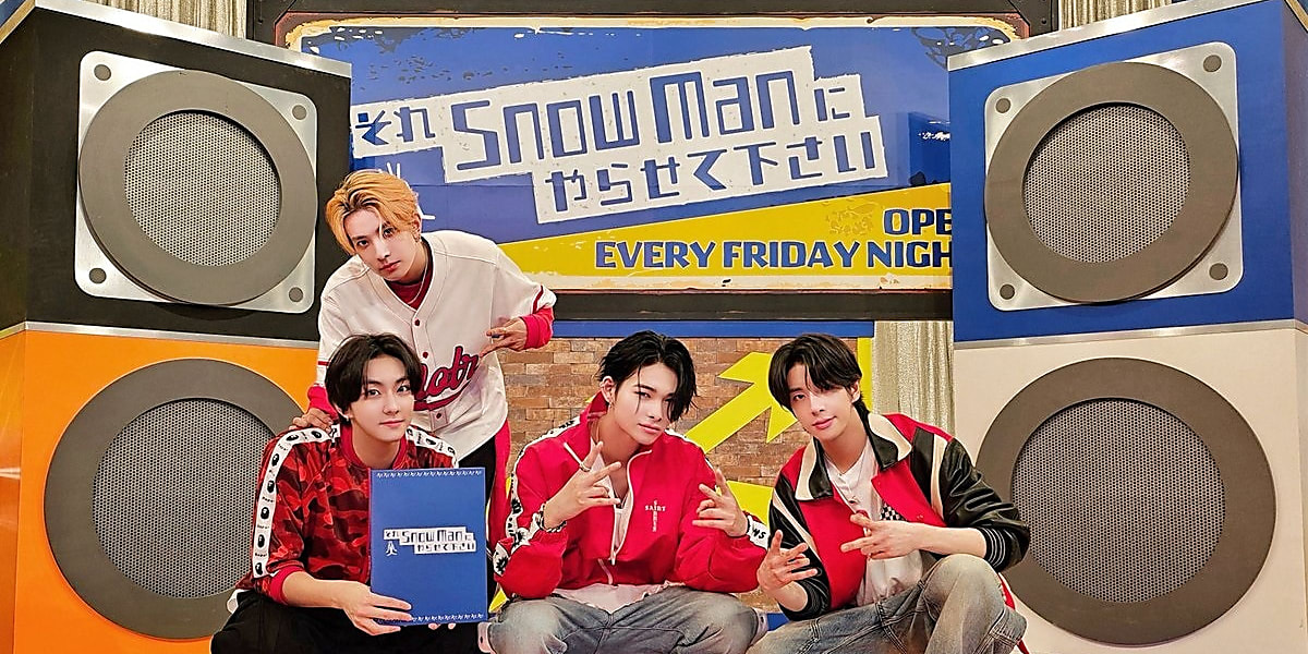 ENHYPEN's Ni-ki, Jungwon, Heeseung, and Jake compete in a dance battle on 'Sore Snow Man,' showcasing their skills and having fun.