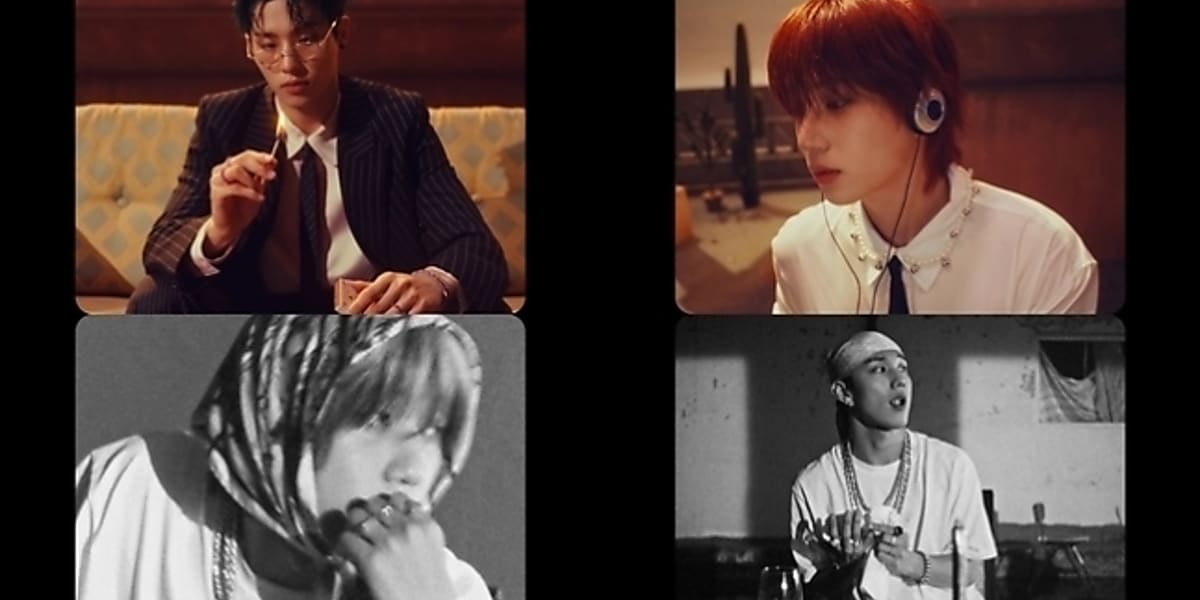 P1Harmony previews their 7th mini album 'SAD SONG' with a sampler video, showcasing diverse musical styles and member performances.
