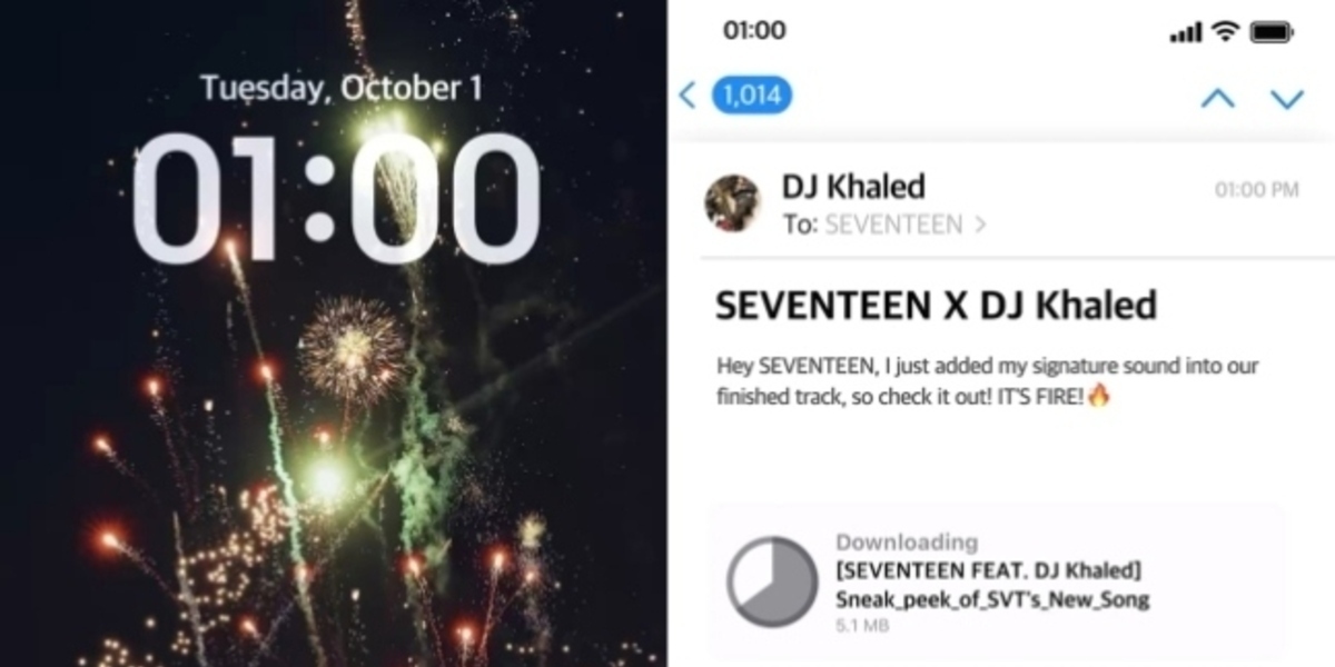 SEVENTEEN teams up with DJ Khaled for a new track, generating excitement among fans ahead of their upcoming mini-album release.