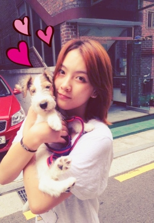 Kara ジヨン 子犬抱いて散策中 すっぴんも可愛い Kstyle