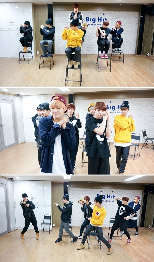 防弾少年団 練習室の写真を公開 椅子パフォーマンスを披露 Kstyle