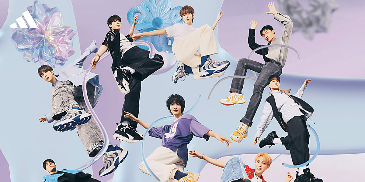 Adidas CLIMACOOL shoes redesigned, ATEEZ featured in new campaign with the theme "#ChangeTheWind" starting April 25th.