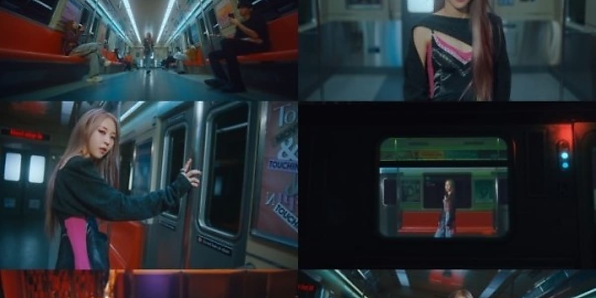 Moonbyul of MAMAMOO showcases bold walking on a train turned runway in teaser for "TOUCHIN & MOVIN" from "Starlit of Muse" album.