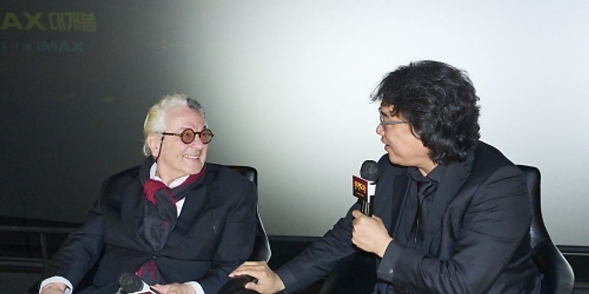 Directors George Miller and Bong Joon-ho meet in Korea for "Mad Max: Furiosa" screening event, sharing their passion for movies.