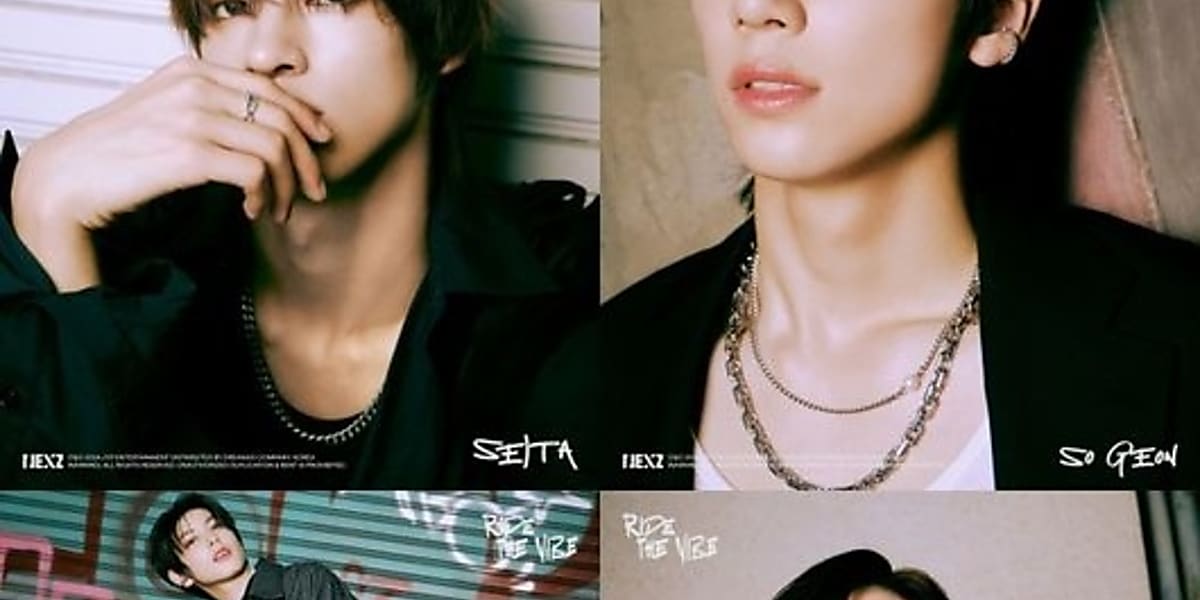 JYP's new boy group NEXZ debuts with "Ride the Vibe," releasing cool concept photos and captivating fans with strong visuals.